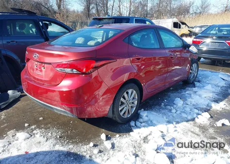 2016 Hyundai Elantra Se z USA, uszkodzony, nr VIN 5NPDH4AE9GH752577